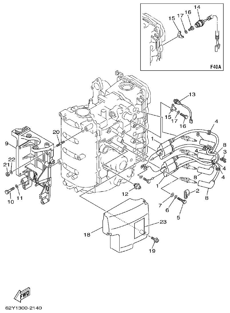 Yamaha FT50C ELECTRICAL 1 parts diagram